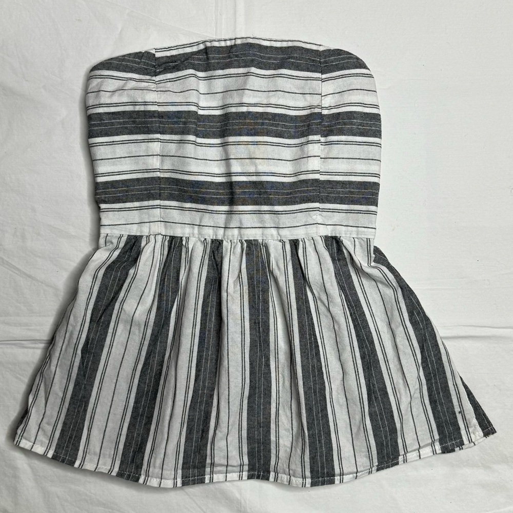 Socialite - Striped Strapless Top 100% Cotton